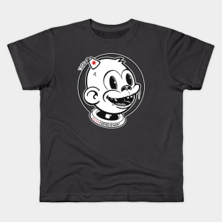 Astro Chimp Bubble BW Kids T-Shirt